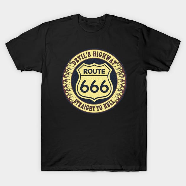 Route 666 Vintage T-Shirt by CosmicAngerDesign